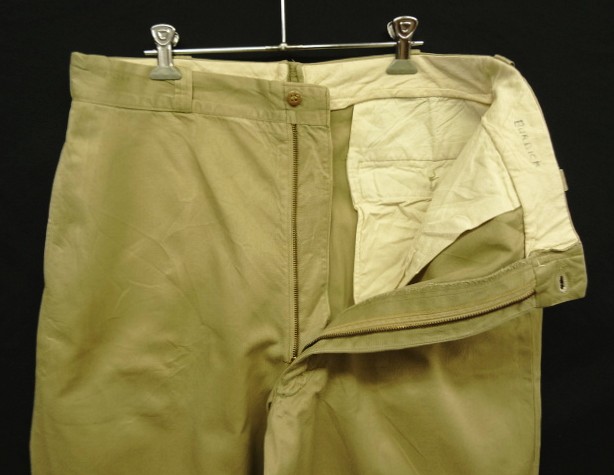 画像: 60'S アメリカ軍 US ARMY コットン100% チノパンツ TALON製ブラスジップ (VINTAGE)