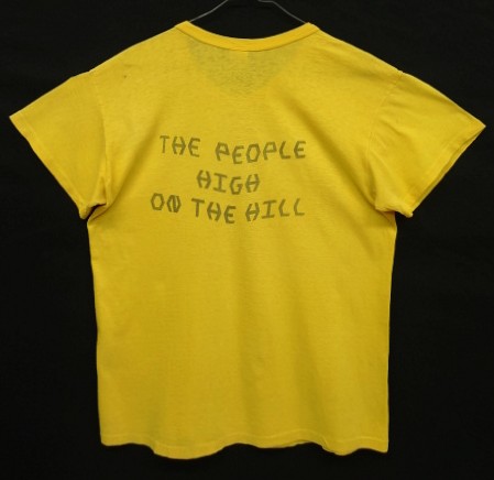 画像4: 70'S CHENEY シングルステッチ 両面染み込みプリント 半袖 Tシャツ イエロー USA製 (VINTAGE)