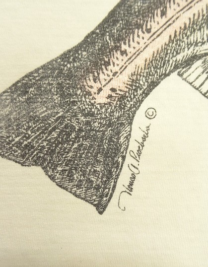 画像4: 90'S SALMON シングルステッチ 半袖 Tシャツ ホワイト USA製 (VINTAGE)