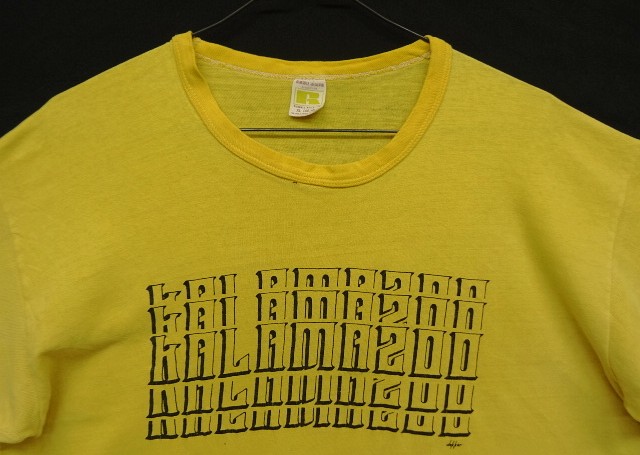 画像: 70'S KALAMAZOO シングルステッチ 半袖 Tシャツ イエロー USA製 (VINTAGE)