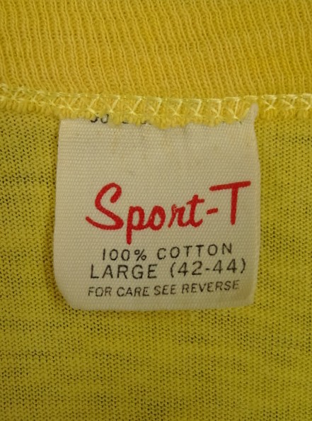 画像2: 70'S CHENEY シングルステッチ 両面染み込みプリント 半袖 Tシャツ イエロー USA製 (VINTAGE)