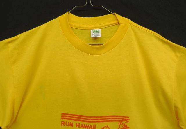 画像: 80'S CAMP SMITH RUNNING CLUB シングルステッチ 両面染み込みプリント 半袖 Tシャツ イエロー USA製 (VINTAGE)