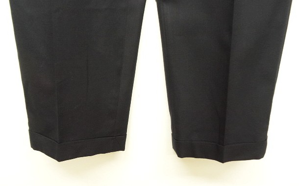 画像: 80'S BROOKS BROTHERS "MAKERS"  BROOKSEASE ツータック ウールパンツ ダークネイビー TALONジップ USA製 (VINTAGE)