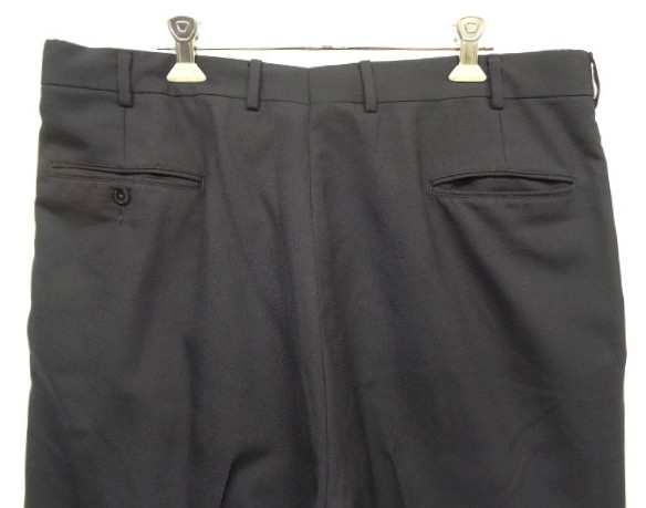 画像: 80'S BROOKS BROTHERS "MAKERS"  BROOKSEASE ツータック ウールパンツ ダークネイビー TALONジップ USA製 (VINTAGE)
