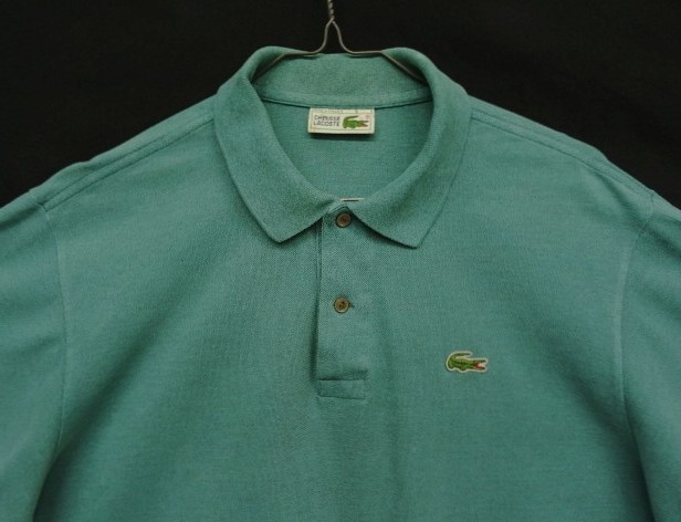 画像: 80'S CHEMISE LACOSTE ポロシャツ ミントブルーヘザー フランス製 (VINTAGE)