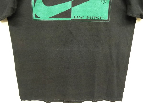 画像: 90'S NIKE "BY NIKE" 銀タグ シングルステッチ Tシャツ ブラック USA製 (VINTAGE)