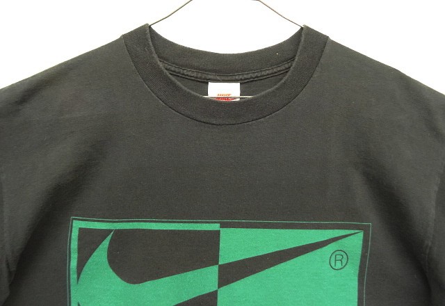 画像: 90'S NIKE "BY NIKE" 銀タグ シングルステッチ Tシャツ ブラック USA製 (VINTAGE)
