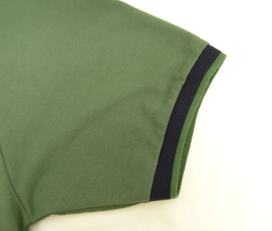 画像: 80'S CHEMISE LACOSTE 鹿の子 半袖 Tシャツ オリーブ/ネイビー フランス製 (DEADSTOCK)