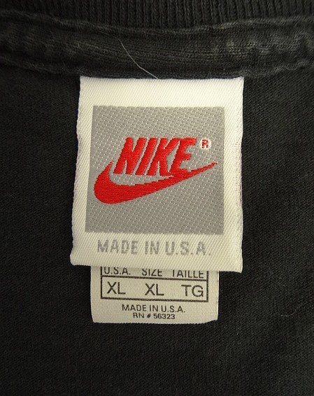 画像2: 90'S NIKE "BY NIKE" 銀タグ シングルステッチ Tシャツ ブラック USA製 (VINTAGE)