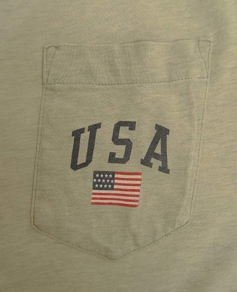 画像3: 90'S RALPH LAUREN シングルステッチ ポケット付き 半袖 Tシャツ ヘザーグレージュ (VINTAGE)