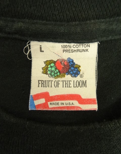 画像2: 90'S DON'T WORRY BE HAPPY! シングルステッチ 半袖 Tシャツ ブラック USA製 (VINTAGE)