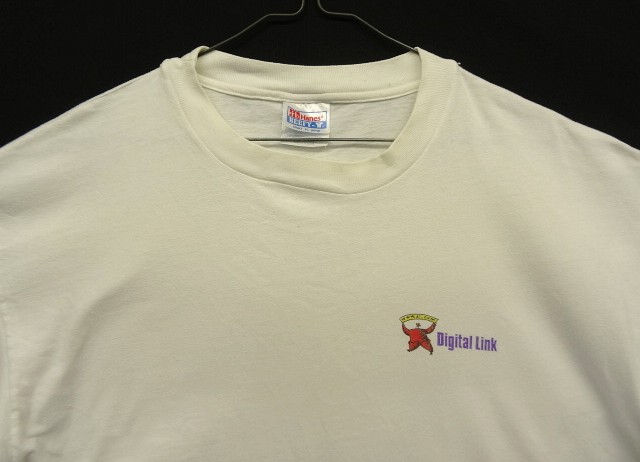 画像: 90'S DIGITAL LINK 両面プリント 半袖 Tシャツ ホワイト (VINTAGE)