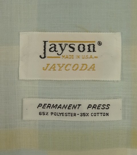 画像2: 70'S JAYSON "JAYCODA" 半袖 オープンカラーシャツ チェック柄 USA製 (VINTAGE)