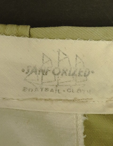 画像4: 60'S BOAT SAIL CLOTH "SANFORIZED" コットン100% チノパンツ GRIPPER ZIPPER製ブラスジップ USA製 (VINTAGE)
