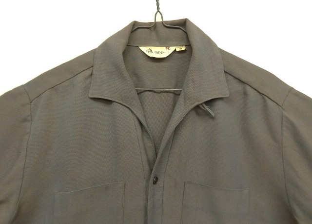 画像: 70'S Mr.CALIFORNIA レーヨンギャバ 半袖 オープンカラーシャツ 玉虫色 (VINTAGE)