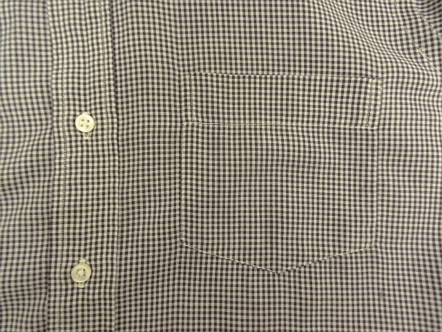 画像: 60'S SAKS FIFTH AVENUE 6ボタン ポプリン 半袖 三点留め BDシャツ ギンガムチェック (VINTAGE)