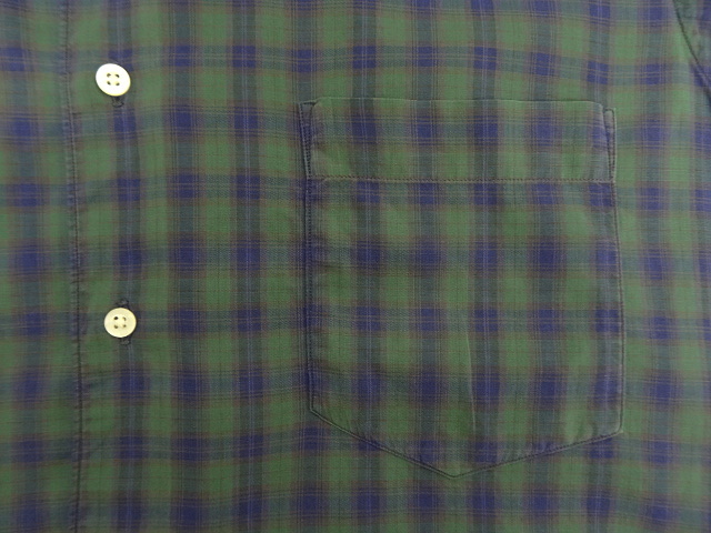 画像: 60'S HUGHES & HATCHER 6ボタン ポプリン マチ付き 半袖 三点留め BDシャツ チェック柄 (VINTAGE)