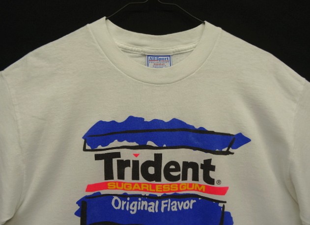 画像: 90'S MTV x TRIDENT 両面プリント シングルステッチ 半袖 Tシャツ ホワイト USA製 (VINTAGE)