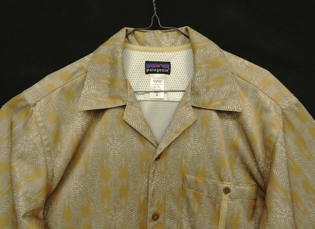 画像: 00'S PATAGONIA "RHYTHM" 長袖 オープンカラーシャツ 総柄 (VINTAGE)