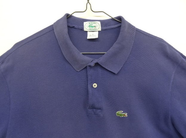 画像: 80'S IZOD LACOSTE 半袖 ポロシャツ フェードネイビー USA製 (VINTAGE)