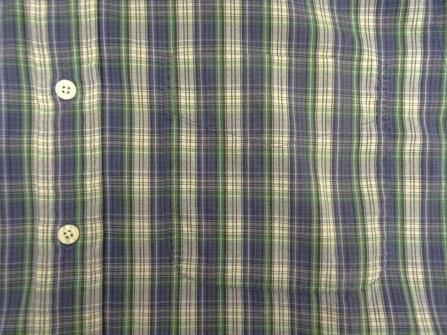 画像: 90'S RRL 三ツ星タグ ポプリン マチ付き 半袖 3点留め BDシャツ チェック柄 (VINTAGE)