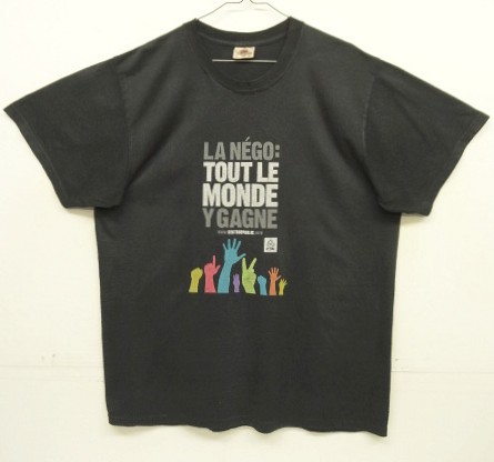 画像1: TOUT LE MONDE Y GAGNE 半袖 Tシャツ ブラック (VINTAGE)