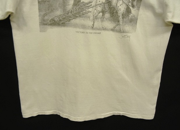 画像: 90'S JOE BELT "VICTORY IN THE SWAMP" シングルステッチ 半袖 Tシャツ ホワイト USA製 (VINTAGE)