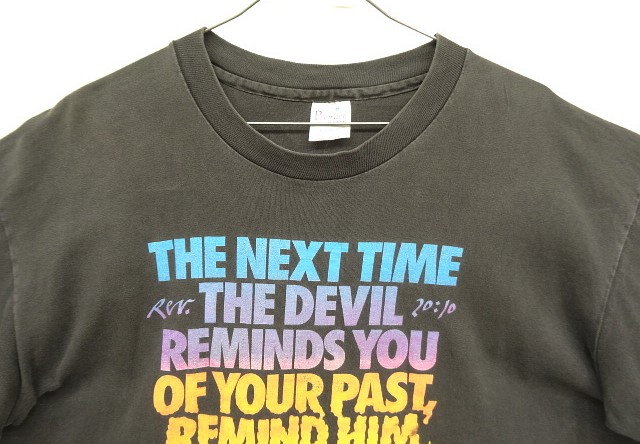 画像: 90'S LIVING EPISTLES シングルステッチ 半袖 Tシャツ フェードブラック USA製 (VINTAGE)