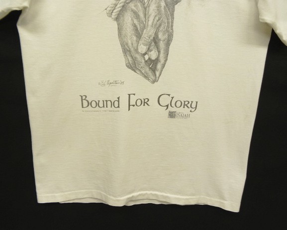 画像: 90'S BOB NAPOLITANO "BOUND FOR GLORY" シングルステッチ 両面プリント 半袖 Tシャツ ホワイト USA製 (VINTAGE)