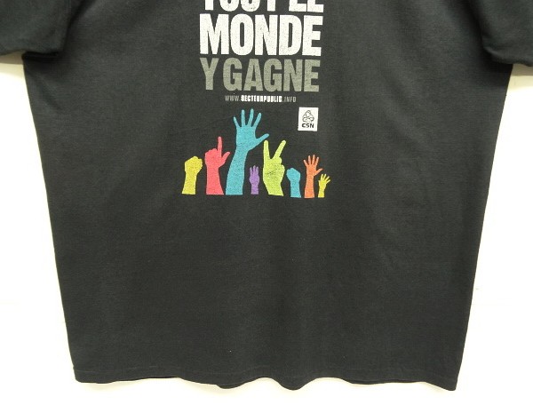 画像: TOUT LE MONDE Y GAGNE 半袖 Tシャツ ブラック (VINTAGE)