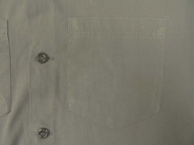 画像: 60'S POWR HOUSE マチ付き 半袖 ワークシャツ グレー (VINTAGE)