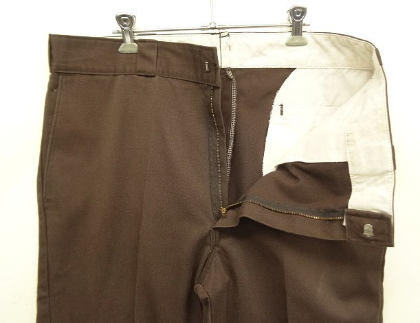 画像: 80'S DICKIES 874 チビタグ ワークパンツ ブラウン W38L31 USA製 (VINTAGE)