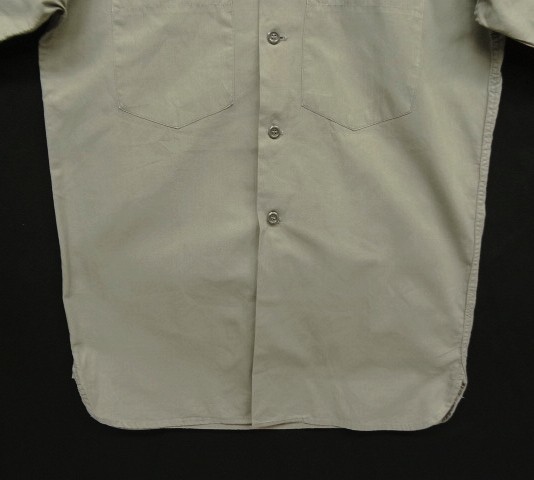 画像: 60'S POWR HOUSE マチ付き 半袖 ワークシャツ グレー (VINTAGE)