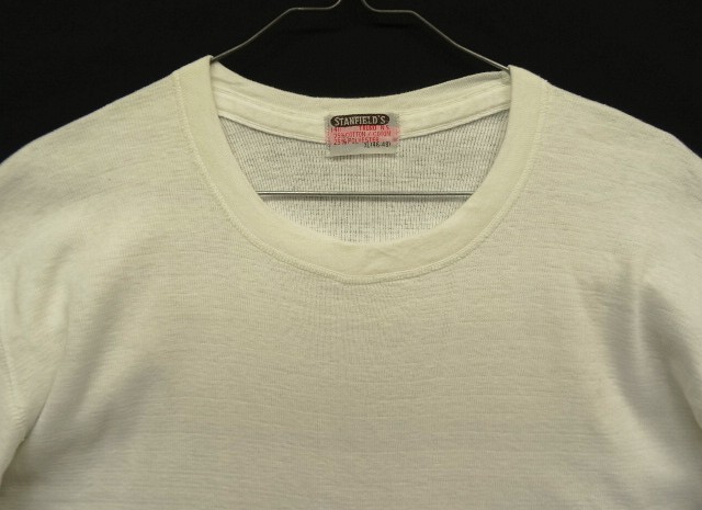 画像: 60'S STANFIELD'S 袖先リブ 半袖 Tシャツ ホワイト (VINTAGE)