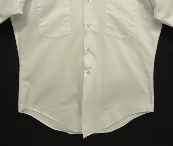 画像: 70'S B.V.D. BRAND コットン100% 半袖 シャツ ホワイト (DEADSTOCK)