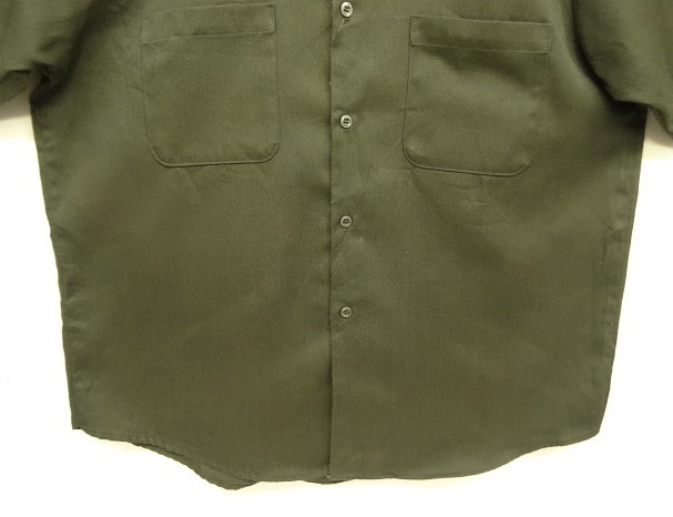 画像: 70'S BIG YANK 半袖 ワークシャツ ダークオリーブ USA製 (VINTAGE)