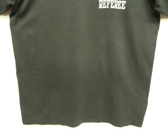 画像: 90'S REFEREE シングルステッチ 両面プリント 半袖 Tシャツ フェードブラック USA製 (VINTAGE)