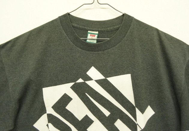 画像: 90'S Levis 501 "REAL" シングルステッチ 半袖 Tシャツ チャコール USA製 (VINTAGE)