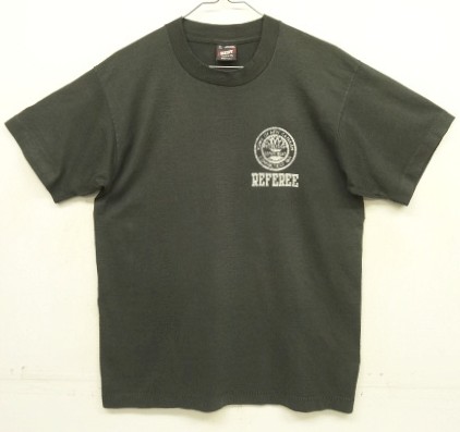 画像3: 90'S REFEREE シングルステッチ 両面プリント 半袖 Tシャツ フェードブラック USA製 (VINTAGE)