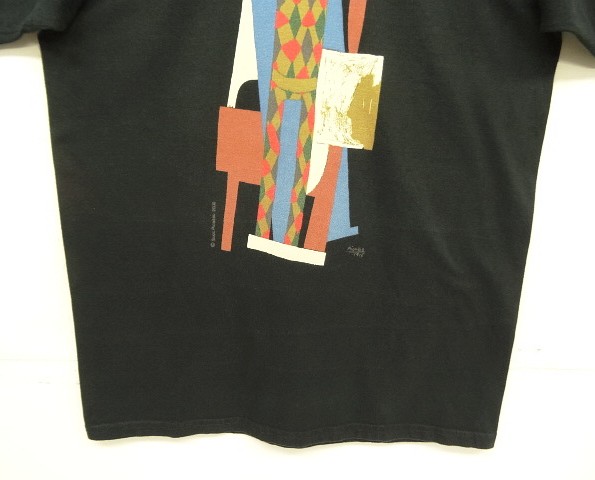 画像: 00'S PABLO PICASSO "HARLEQUIN 1915 " オフィシャル 半袖 Tシャツ ブラック (VINTAGE)
