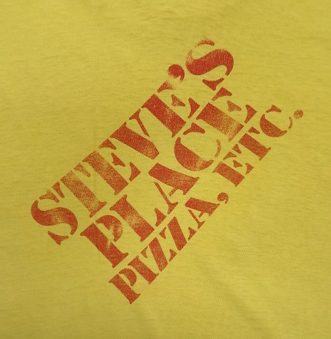 画像5: 80'S STEVE'S PLACE シングルステッチ 両面プリント 半袖 Tシャツ イエロー (VINTAGE)