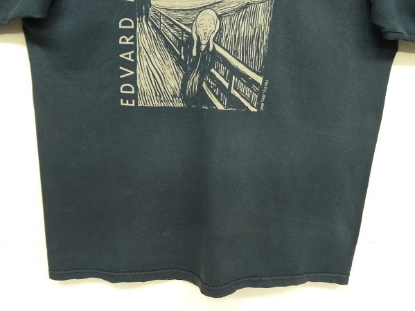 画像: 90'S EDVARD MUNCH "THE CRY" シカゴ美術館 半袖 Tシャツ ブラック (VINTAGE)