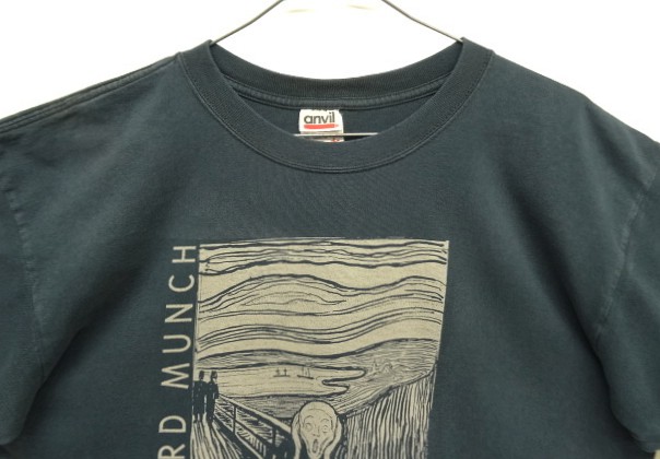 画像: 90'S EDVARD MUNCH "THE CRY" シカゴ美術館 半袖 Tシャツ ブラック (VINTAGE)
