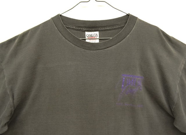 画像: 90'S TASTE OF VAIL シングルステッチ 両面プリント 半袖 Tシャツ フェードブラック USA製 (VINTAGE)