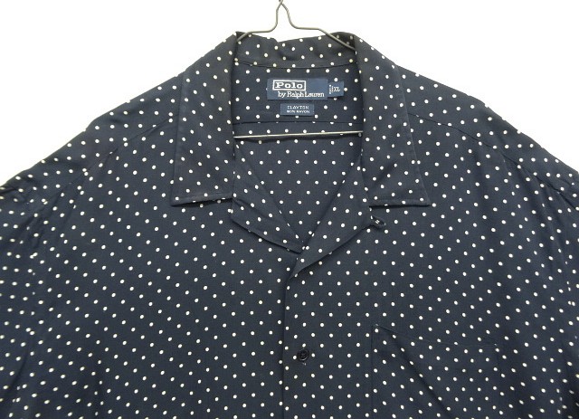 90s polo ラルフローレン　レーヨンシャツ　polka dot ドット Yahoo!オークション - 90s Ralph Lauren ラルフローレン ドット