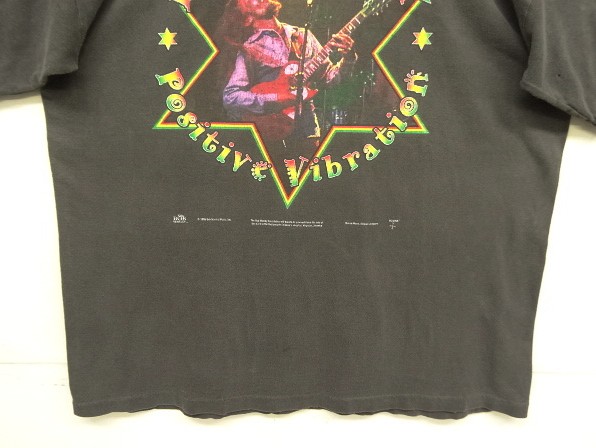 画像: 90'S BOB MARLEY "POSITIVE VIBRATION" 両面プリント シングルステッチ 半袖 Tシャツ フェードブラック (VINTAGE)
