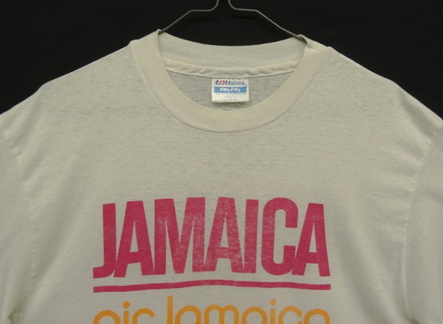 画像: 80'S AIR JAMAICA シングルステッチ 半袖 Tシャツ ホワイト USA製 (VINTAGE)