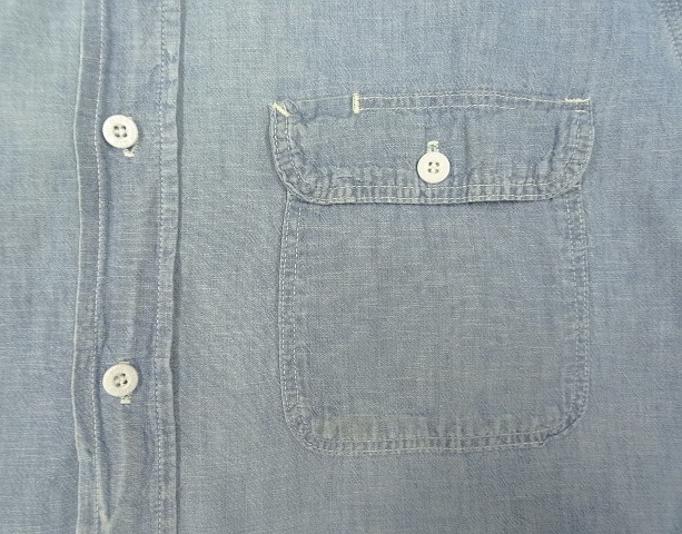 画像: 80'S BIG MAC コットン100% シャンブレーシャツ ブルー USA製 (VINTAGE)