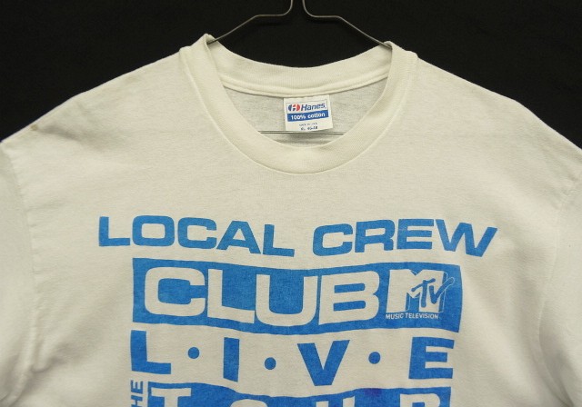 画像: 80'S CLUB MTV "LOCAL CREW" シングルステッチ 半袖 Tシャツ ホワイト USA製 (VINTAGE)