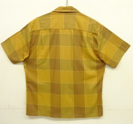 画像3: 60'S TOWNCRAFT "PENN-PREST" 半袖 オープンカラーシャツ チェック柄 (VINTAGE)
